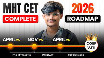 Last 5 Months: Ultimate Roadmap & Strategy to crack MHT-CET 2026 and Get into your Dream College 🎯🔥