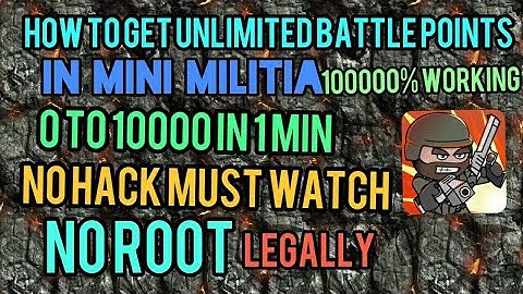 How to get unlimited battle points in mini militia no hack legally | gaming with legends| GWL | gwl