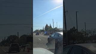 Largo Police Department and construction equipment blocking 1 lane for repairs and road work Florida