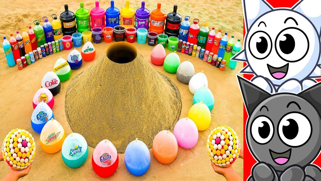 9,767,261 SODA'S vs GIANT MENTO VOLCANO Explosion!