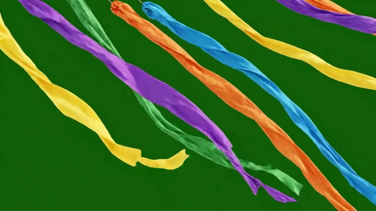 Kite Tails Fluttering – Green Screen 05