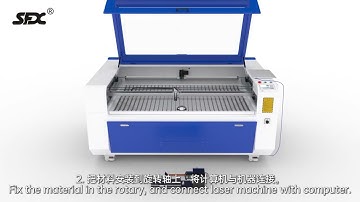 How to use the Rotary of the CO2 Cutting Engraving Machine 丨CO2 Laser Cutter Tutorial
