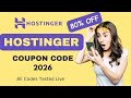 Latest Hostinger Coupon Code 2026 | Get Live Tested 80% Off Hostinger Promo Codes With Proof