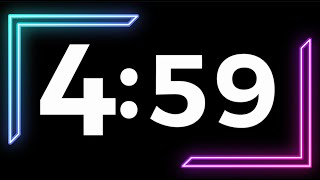 Neon 5 Minute Timer