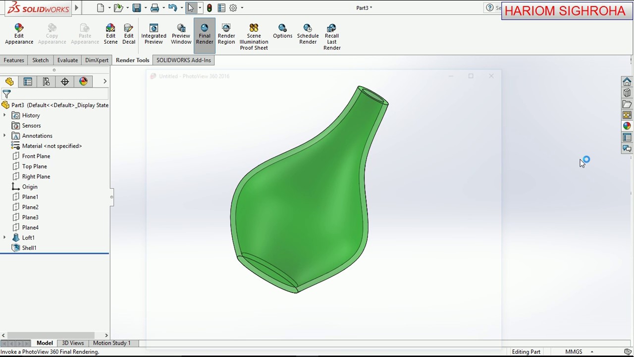 Solidworks Wave Pattern #Solidworks Tutorial Vase Design concept waves # - YouTube