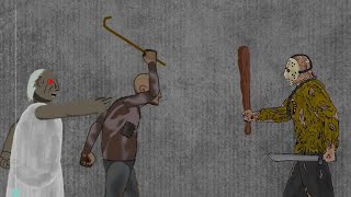 Jason vs Granny and Granpa (drawing Cartoon 2)