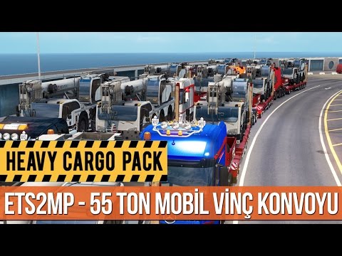 ETS 2 Multiplayer - 55 TON MOBİL VİNÇ AĞIR NAKLİYE KONVOYU