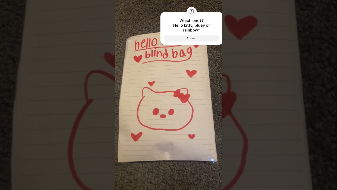 Witch one?? Options: hello kitty bluey or rainbow