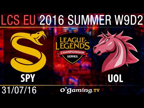 Splyce vs Unicorns of Love - LCS EU Summer Split 2016 - W9D2