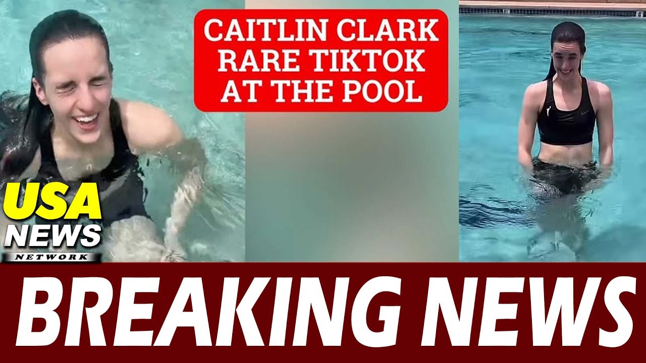 Caitlin clark's pool video creates controversy online for some reason