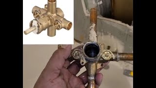 How to solder a Moen Posi-Temp Shower Valve to copper pipe DIY