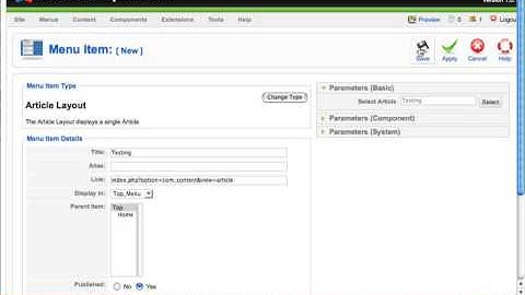 How to Add a new Menu and Reorder Menu items in Joomla 1.5