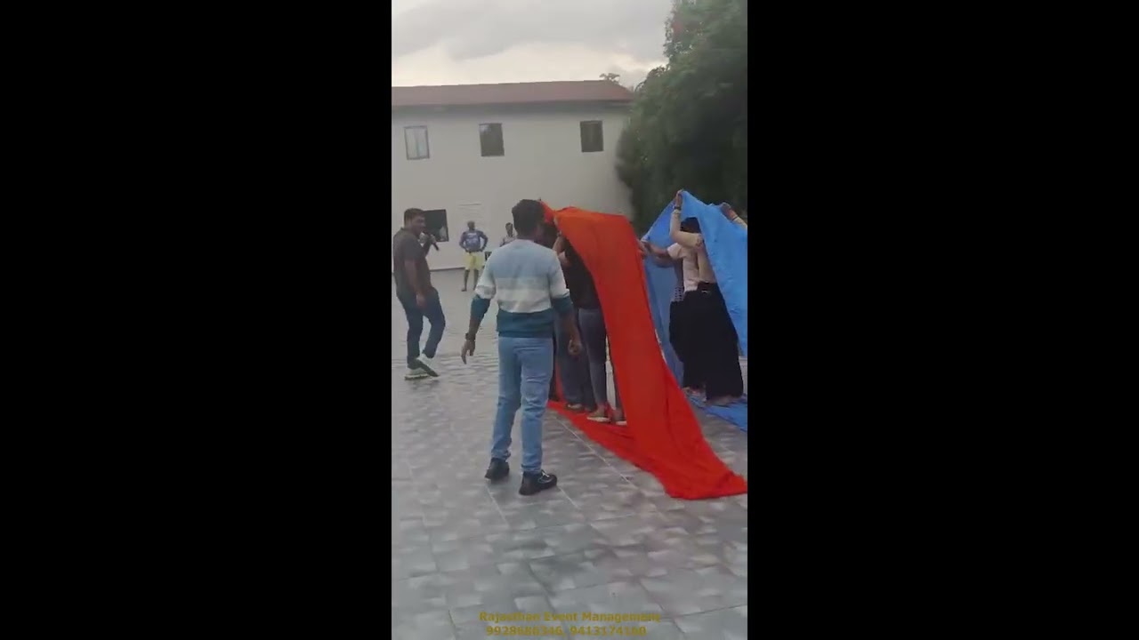 Tent Race Game, outdoor team activity, fun group competition, Contact 9928686346, 9413174160