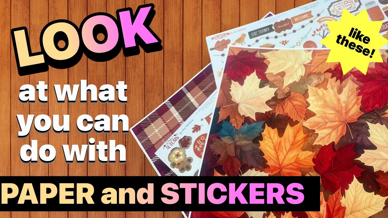 Sticker Layering Project ULTIMATE Way To Layer Stickers With Paper! AND Make A Boxed Folio Gift ...