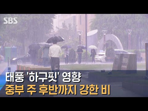 태풍 '하구핏' 영향…중부지방 주 후반까지 강한 비 / SBS