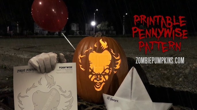 Pennywise (2017) Pumpkin Pattern by ZombiePumpkins.com - YouTube pennywise-2017-pumpkin-pattern-by-zombiepumpkins-com-youtube