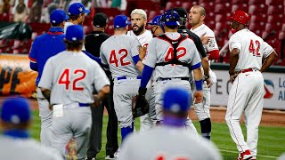 MLB: Reds & Cubs benches empty leading to the ejections of Joey Votto, David Bell, & Jesse Winker