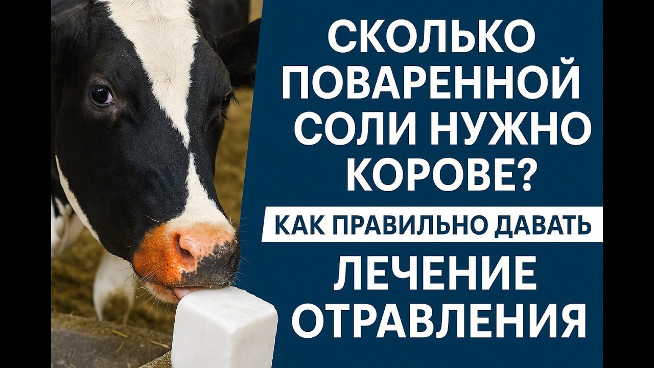 Сколько поваренной соли надо корове, как правильно ее давать. Как лечить отравление коровы солью