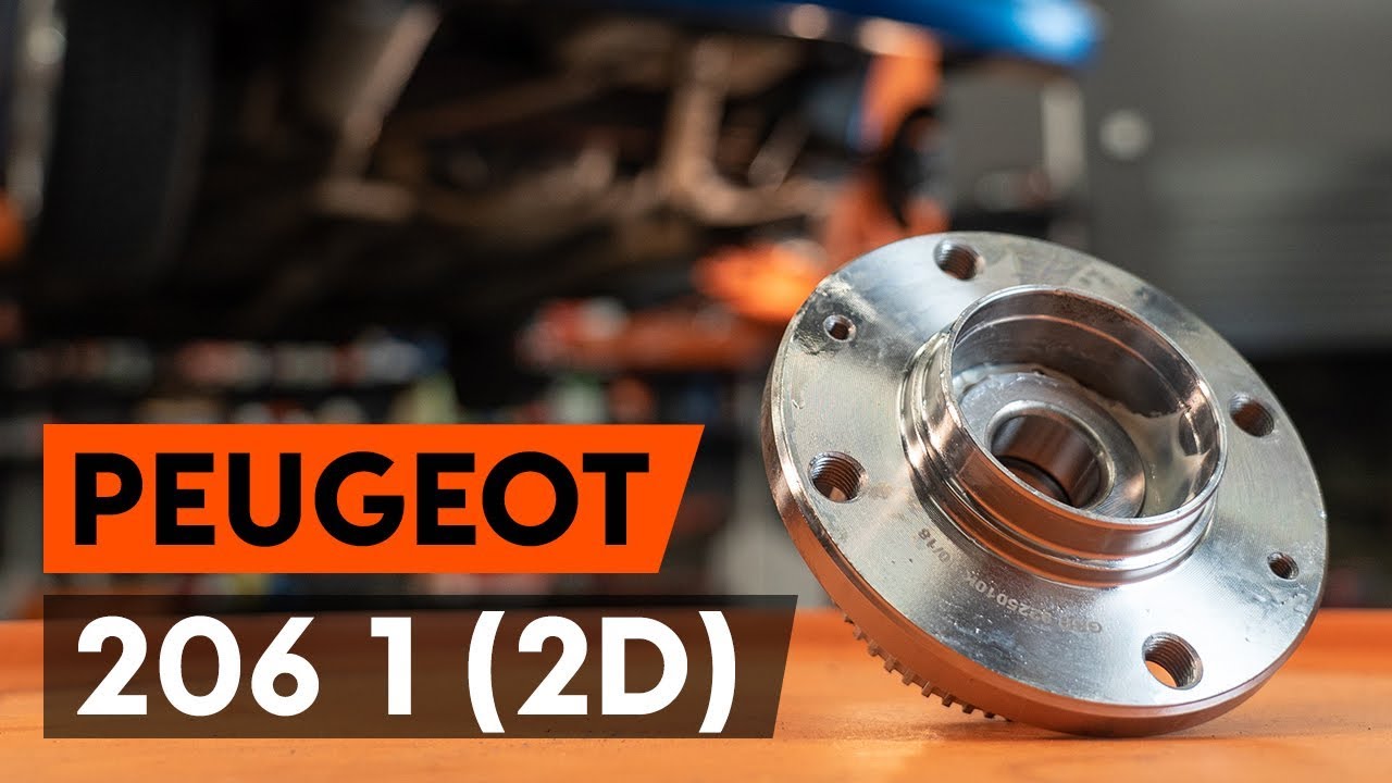 How to change rear wheel bearing / rear hub bearing on PEUGEOT 206 1