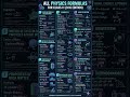 Physics All Formulas In One Shot:#physics all formulas #quickrevision