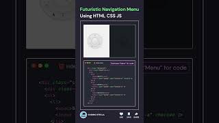 Animated Futuristic Menu Using HTML CSS 🤯☠️ #css #navigation