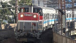 【4K、高音質】小田急4000形甲種輸送桜木町駅通過