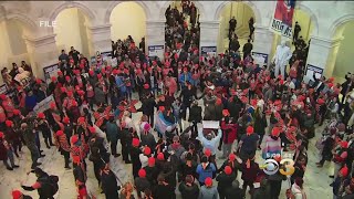 Protests Erupt On Capitol Hill On 33rd Day Of Government Shutdown