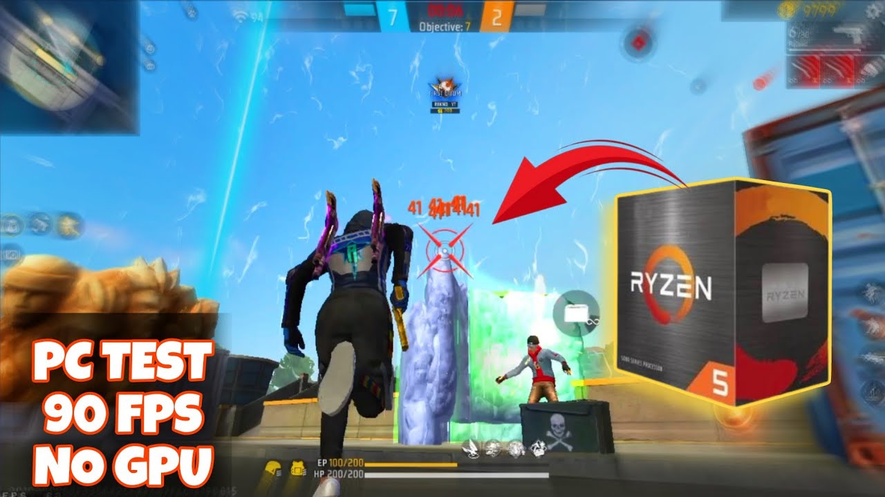 Free Fire In Pc Ryzen 5 5600g , Without GPU Free Fire 🔥Test | 16GB RAM | 90 to 120 FPS 🤯 |
