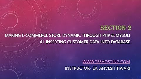 41 Inserting Customer Data Into Database Multi Vendor E Commerce Website In PHP MySQLi