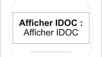 GU SAP IDOC WE05   Listes d