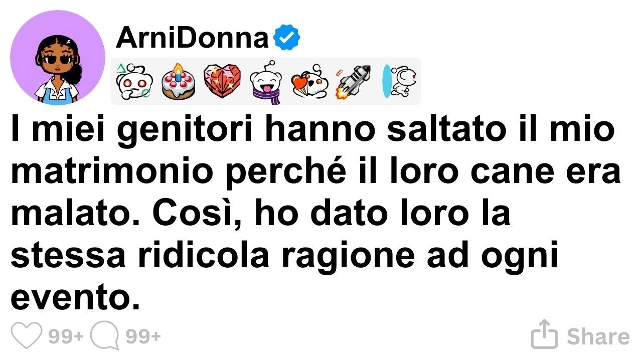 [STORIA COMPLETA] I miei genitori hanno saltato il mio matrimonio perché il loro cane era malato.