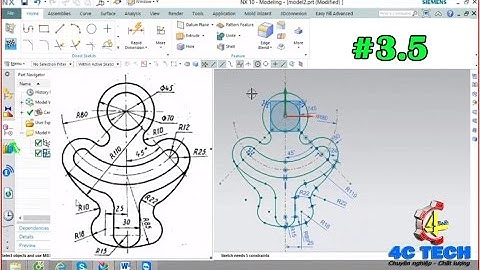 Hướng Dẫn Thiết Kế Sketch 2D trong NX (Bài 3.5) - 4CTECH VN