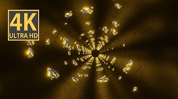 Yellow Blue Bokeh - VJ LOOP NEON - Tunnel Abstract Background Video 4k Simple Light 4k Screensaver