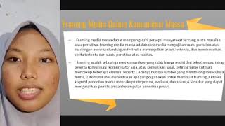 Agenda Seting Theory Dan Framing Media