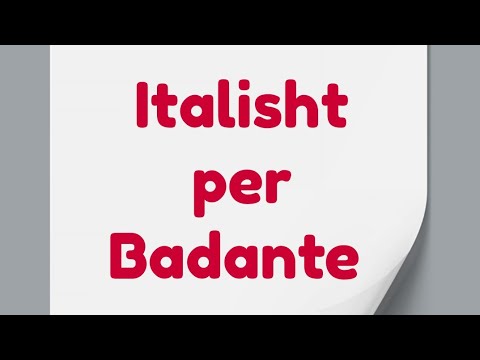 236.Punet e shtepise ne italisht.Badante,enet e kuzhines ne italisht