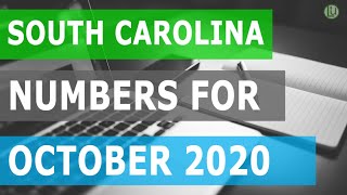 SOUTH CAROLINA - PICK 3 & PICK 4 STATISTICAL NUMBER GUIDE FOR THE MONTH OF OCTOBER 2020