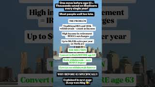 Roth Conversion Before 65: How to Save Thousands on Medicare #personalfinance #rothconversion #IRMAA