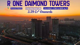 R One Diamond Towers ☎️ 9701450805 | Ultra Luxury 3 & 4 BHK | Kokapet–Financial District Hyderabad 💎