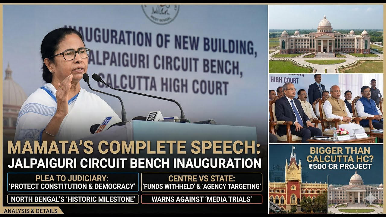 MAMATA BANERJEE'S EXPLOSIVE SPEECH AT CIRCUIT BENCH INAUGURATION