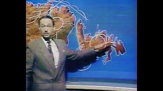 CBC Here & Now weather, fall 1985, Karl Wells using chalk board screenshot 4