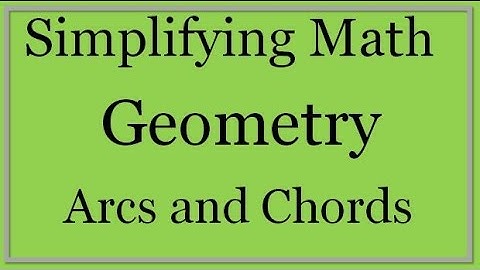 Geometry: Arcs and Chords on a Circle (Simplifying Math)