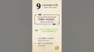 9 cách hỏi TUỔI trong tiếng Trung