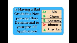 Is having a bad grade in a non-prerequisite class detrimental to my pre-PT application?