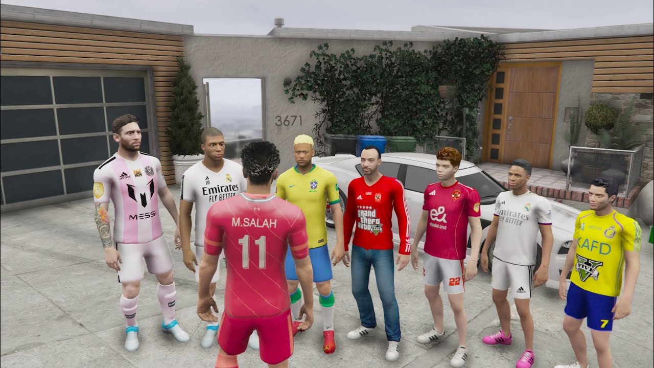 ميسي ومبابي سرقو عربية البنك في قراند5 😂😂 #قراند_5 #gta #gta5 # قراند5