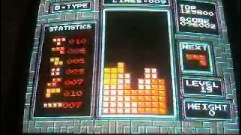 NES Tetris level 19-0 perfect 7