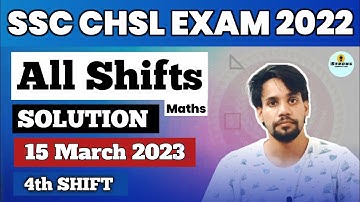15 March 4th Shift SSC CHSL 2022 Solution | SSC CHSL 2022 SOLUTION #chsl #solution