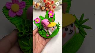 DIY idea 💞 How to make easily polymer Garden with Super clay #shorts #trending #funny #music #craft