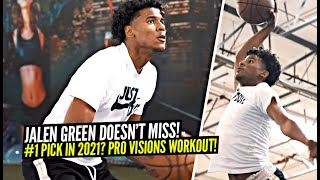 Jalen Green Goes NUTS During Pro Workout & DOESN'T MISS!! Insane Pro Visions Workout at Ethika!