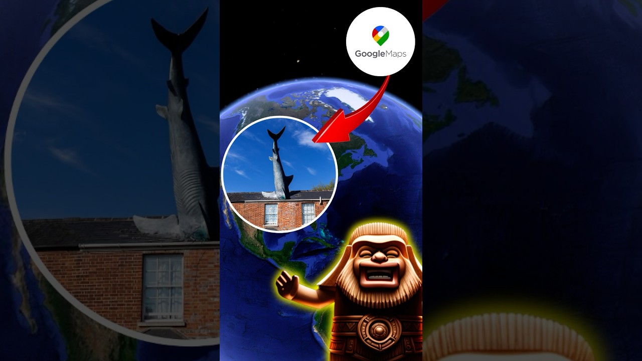 The Headington Shark on Google Earth and Google Maps 🌎 