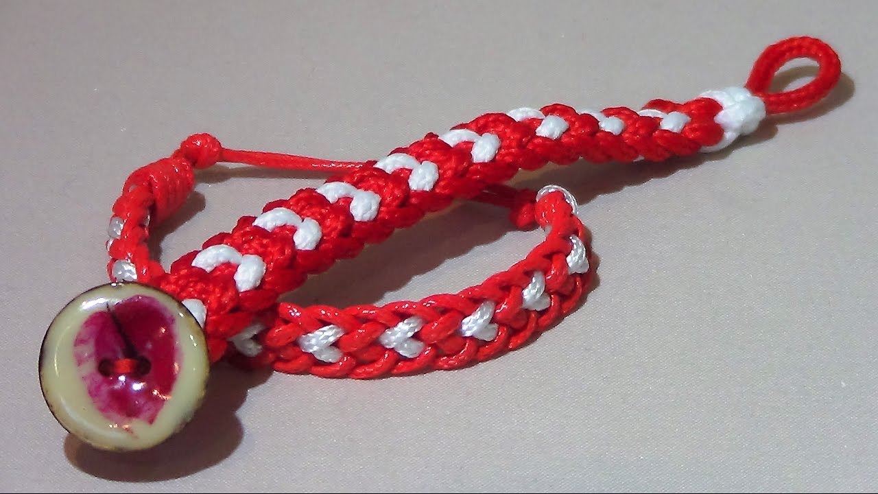 Pulsera Kumihimo Hira Kara Flat Braid 8 strands (4) - YouTube